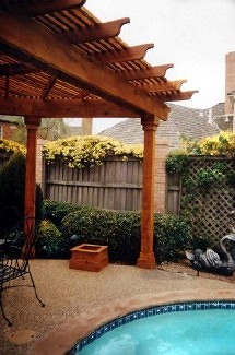Arbor w/Planters (front view)& Golden Cedar Stain