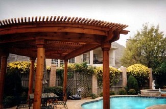 Arbor w/Planters (side view)& Golden Cedar Stain