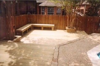 Unstained Pressure Treated Deck&nbsp;w/Benches and Planters