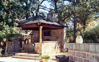 Pavillion w/Built in BBQ and Fireplace